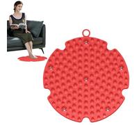 Reflexology Mat, Foot Massage Mat, Foot Massage Pad, Feet Relaxation Massage Pad, 52 cm/20.47inch Riflexology Massage Mat for Home Foot Care, Light Pink, Red and Gray