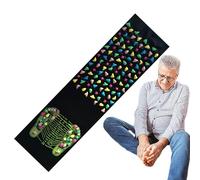Reflexology Mat - Tappetino antiscivolo per agopressione, portatile, per massaggio ai piedi, con tabella, tappetino per massaggio ai piedi per alleviare l'affaticamento dei nervi e dei muscoli ad ogni