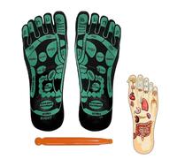 Reflexology - Set di calzini per massaggio ai piedi, calzini per riflessologia a cinque dita, calzini massaggianti con cinque dita, calzini per massaggio ai piedi, per viaggi di lavoro, casa,