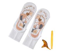 Reflexology - Set di calzini rilassanti per piedi e bastoncini da massaggio, set per esercizi muscolari rilassati per massaggi, palestra, sala yoga, stadio, casa