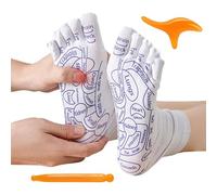 Reflexology Socks - Calzini per massaggio ai piedi, per massaggio ai piedi, con strumento per massaggio ai punti trigger point, rimedio per alleviare il fastidio ai piedi