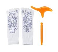 Reflexology Socks - Calzini per massaggio ai piedi, per riflessologia, con strumento di massaggio dei punti trigger point, rimedio per alleviare il disagio del piede per massaggio ai piedi