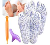 Reflexology Socks, Serenity Steps Reflexology Socks with Massage Tool, Acupressure Reflexology Foot Massage Socks, Foot Reflexology Socks for Women and Men Tired Relieve (2 paires, Men)