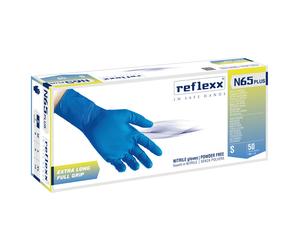 Reflexx - N65P-S - Guanti in nitrile N65 Plus - senza polvere - taglia S - blu - Reflexx - conf. 50 pezzi - 103258 - Conf. da 1 Pz. - N65P-S