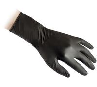 Reflexx N79P, Guanti in Nitrile senza Polvere Extra Lungo 30 Cm, Gr 7.7, 50 Pezzi, Nero