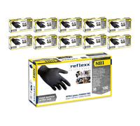 REFLEXX N81 Guanti in nitrile NERO uso alimentare 3.2 gr TG M - 1000 PZ 1DY2