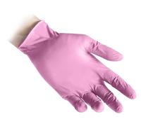 Reflexx N82, guanti in nitrile rosa, senza polvere, gr. 3,2 (S)