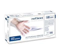 Reflexx R18 Guanti in Polietilene Alta Densità (Hdpe), Taglia Unica, 100 Pezzi, Trasparente