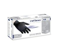 REFLEXX R44 300 Guanti lattice NERO senza polvere - gr 6.2-300 PEZZI VARIE TAGLIE - OFFERTA - per TATUATORI MECCANICI ESTETISTE (L)