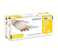 Reflexx R46, Guanti in Lattice senza Polvere Gr. 5.7, Taglia XS, 100 Pezzi, Ambrato