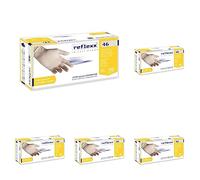 Reflexx R46, Guanti in Lattice senza Polvere Gr. 5.7, Taglia XS, 100 Pezzi, Ambrato (Confezione da 5)