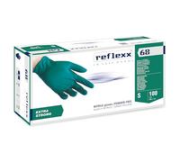 Reflexx - R68-S - Guanti in nitrile R68 - senza polvere - taglia S - verde - Reflexx - conf. 100 pezzi - 99249 - Conf. da 1 Pz. - R68-S