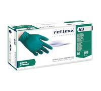 Reflexx R68, Guanti in Nitrile senza Polvere Gr. 6, 100 Pezzi, Verde