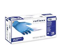 Reflexx R70 / M Guanti senza nitrili in polvere, medio, blu chiaro, confezione da 100