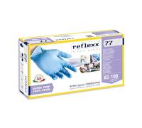 Reflexx R77 Guanti in Nitrile senza Polvere Gr. 3, 200 Pezzi, Azzurro