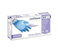 Reflexx R77 Guanti in Nitrile senza Polvere Gr. 3, 200 Pezzi, Azzurro