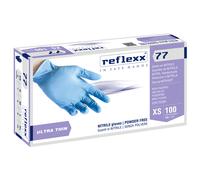 Reflexx - R77100-M(8) - Guanti in nitrile R77 - tg M - azzurro - Reflexx - conf. 100 pezzi - 96915 - Conf. da 1 Pz. - R77100-M(8)