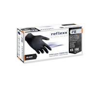 REFLEXX R78 300 Guanti in nitrile NERO senza polvere - 4 gr - 300 PZ - VARIE TAGLIE OFFERTA - ALIMENTI USO ESTETICO E PER TATUAGGI (S)