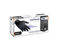 REFLEXX R78 Guanti in nitrile NERO senza polvere - 4 gr - TG M - 300 PZ 1DY5