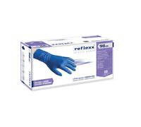 Reflexx R98 Guanti in Lattice ad Alta Resistenza, Senza Polvere, Taglia S, Blu (Confezione da 50 Pezzi)