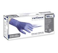 REFLEXX R99 NHR 200/500 Guanti in nitrile INDACO - HIGH RISK - 8,8 GRAMMI ALTA RESISTENZA - VARIE TAGLIE OFFERTA - LUNGHEZZA MAGGIORATA (500 pezzi Taglia XL)