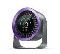 Refluxe Mini Ventilatore Scrivania Portatile, Piccolo Ventilatore Tavolo Silenzioso Ricaricabile USB, Ventilatore Regolabile a 360° con Display Digitale LED per Camere da Letto, Uffici e Case