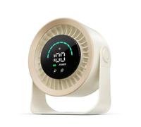 Refluxe Mini Ventilatore Scrivania Portatile, Piccolo Ventilatore Tavolo Silenzioso Ricaricabile USB, Ventilatore Regolabile a 360° con Display Digitale LED per Camere da Letto, Uffici e Case
