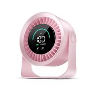 Refluxe Mini Ventilatore Scrivania Portatile, Piccolo Ventilatore Tavolo Silenzioso Ricaricabile USB, Ventilatore Regolabile a 360° con Display Digitale LED per Camere da Letto, Uffici e Case