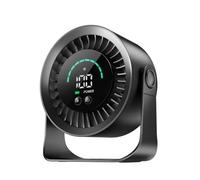 Refluxe Mini Ventilatore Scrivania Portatile, Piccolo Ventilatore Tavolo Silenzioso Ricaricabile USB, Ventilatore Regolabile a 360° con Display Digitale LED per Camere da Letto, Uffici e Case