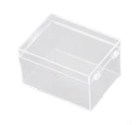 ReFor - Scatola di plastica trasparente, forma rettangolare, per esporre esemplari e da scrivania, contenitore trasparente adatto per gioielli o forniture per ufficio (D)