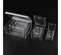 ReFor - Scatola portaoggetti in plastica trasparente per esemplari ct e da scrivania, adatta per gioielli o forniture per ufficio (E)