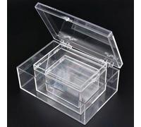 ReFor - Scatola portaoggetti in plastica trasparente, progettata per esporre campioni e uso da scrivania, adatta per gioielli e piccoli oggetti (B)