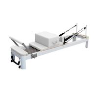 Reformer Machine Pilates Reformer Machine per Pilates con Molle Letto Pieghevole A Intensità Regolabile Resistenza Corporea Stretching Equilibrio E Allenamento(White)