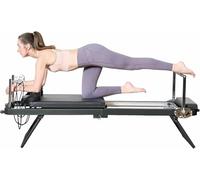 Reformer per Pilates portatile, attrezzatura per Pilates pieghevole, regolabile, per esercizi di allenamento della forza per l'allenamento in palestra a casa