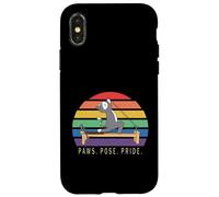 Reformer Pilates Amante dei gatti LGBT divertente animale Paws Pose Pride Custodia per iPhone X/XS