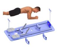 Reformer Pilates Machine, Tavola Pilates Portatile Pieghevole, Tavola Addominale Multifunzionale con Supporto per il Gomito, Attrezzatura da Palestra Domestica, per Allenamento Completo del Corpo