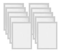 REFORUNG 10 Pezzi Cornice Magnetica A4 Cornice Informativa Autoadesiva A4 Cornice Magnetica per Espositore Impermeabile per l'Affissione di Documenti, Manifesti, Informazioni, Pubblicità (Argento)