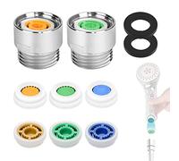 REFORUNG 2 Pz Limitatore di Portata Acqua Riduttore Flusso Acqua Doccia 4L/7L/9L/Minuti Set di Riduttore di Flusso per Rubinetti per Bagno, Servizi Igienici, Hotel