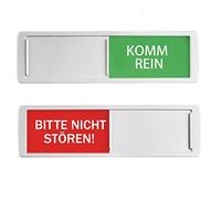 REFORUNG Targa per porta con scritta "KOMM REIN e BITTE NICHT STÖREN" 17.8 * 5 * 0.7cm con 2 Pz Adesivi per l'Uso in Toilette, Spogliatoi e Bagni