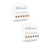 Refoss ESP8266 Mini Interruttore Smart a Relè WiFi con Home Assistant, Interruttore Luce Smart da 10A con Misurazione della Corrente, 1 Gang, Compatibile con Alexa, Google, 2 Pezzi