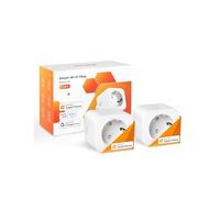 Refoss Presa con Monitoraggio Energia, Intelligente Spina WiFi Schuko Controllo Remoto e Vocale, Compatibile con Apple HomeKit, Alexa e Google Home, Funziona Timer, 3840W, 16A, 2,4GHz, 2 Pezzi
