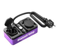 Refoss Presa Intelligente WiFi Esterna, Presa Smart Bluetooth per Esterni con 2 Uscite, Presa Esterna Impermeabile IP44 Compatibile con Alexa e Google Home, Telecomando, 16A, Cavo Da 1,5 m