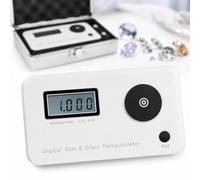 Refrattometro per Gemme, Tester per Diamanti, Tester Ricaricabile | Display LCD Retroilluminato, Batteria Litio Ricaricabile, 10.000 Test, per Laboratori Gemmologici