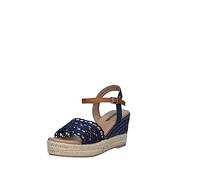 REFRESH Sandali Casual Blu Navy -Altezza Zeppa 9cm-