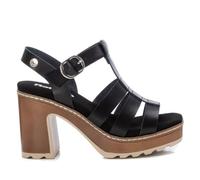 REFRESH Sandali da donna con chiusura a fibbia, colore nero, taglia 37, Nero , 36 EU, 171878