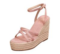 Refresh Sandali Donna Sandalo Donna Comodo Sandali Nero Basso Eleganti Casual per Spiaggia Estivi con Supporto Plantare Cinturino Elastico Caviglia Stile BohémienPlaya