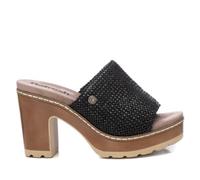 REFRESH 171803, Sandali con Zeppa Donna, Nero, 38 EU