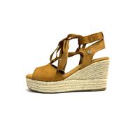 REFRESH SCARPE DONNA ESPADRILLAS CON ZEPPA ALTA E LACCIO 170771 CAMEL