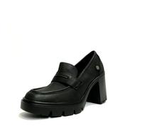 REFRESH SCARPE DONNA MOCASSINI CON TACCO ALTO E PLANTARE IMBOTTITO 172389 NERO