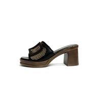 REFRESH SCARPE DONNA SABOT CON TACCO MEDIO E PLATEAU 175028 NERO